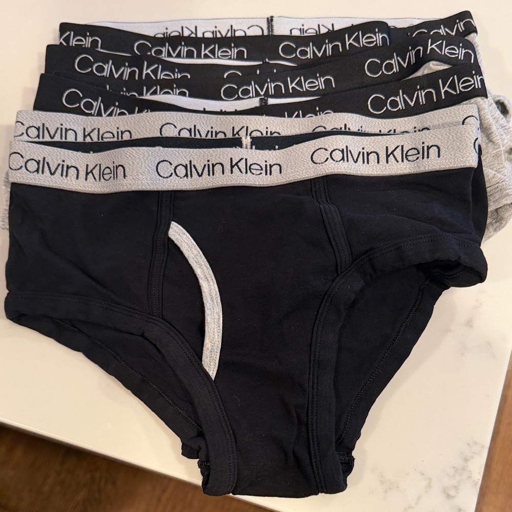 Calvin Klein Kids Black and Gray Briefs
